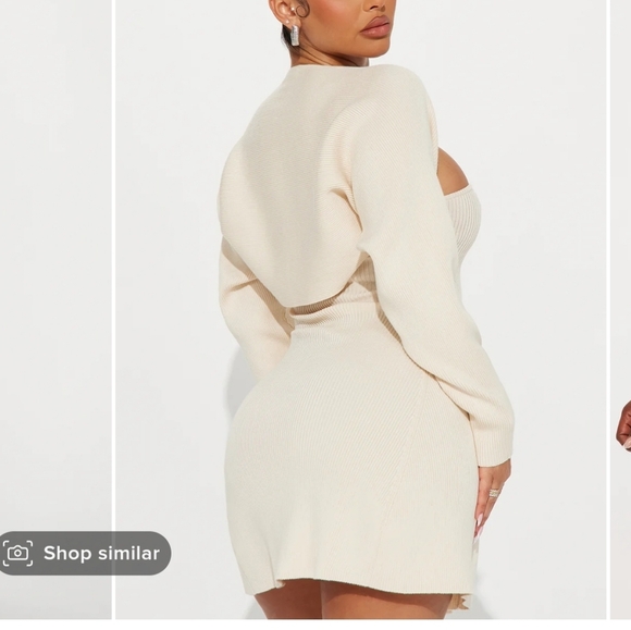 Sweater Mini Dress Set B2 - Picture 2 of 2